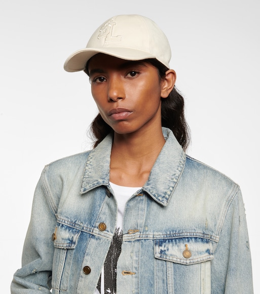 Saint Laurent - Cappello da baseball in cotone con logo | Mytheresa