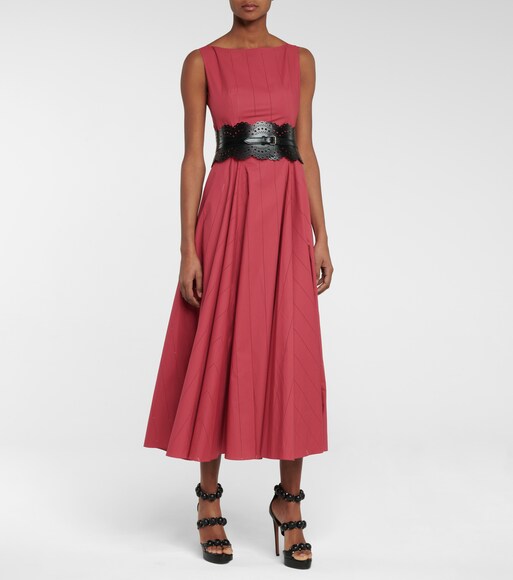 alaia cotton poplin dress