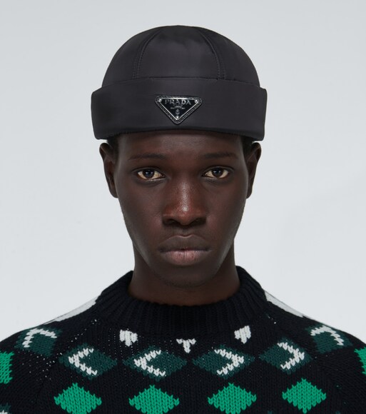prada nylon beanie hat