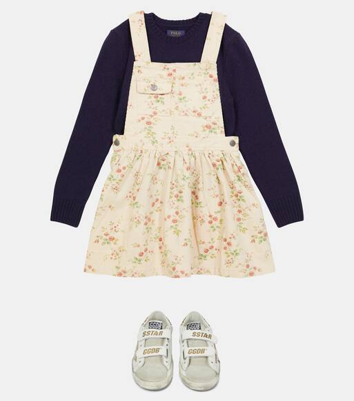 overall floral dress