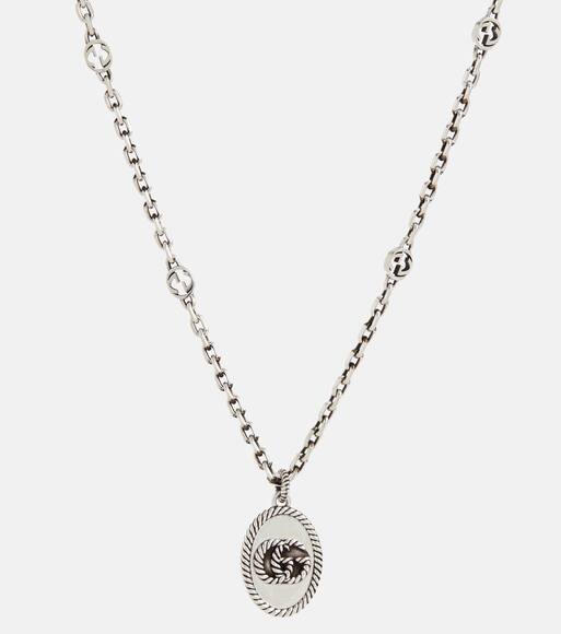 Gucci Double G Sterling Silver Chain Necklace Mytheresa - Gucci Double G Pendant Necklace