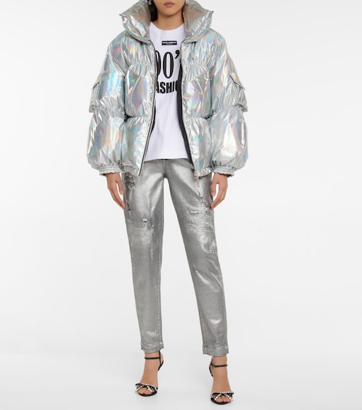 metallic puffer jacket kids
