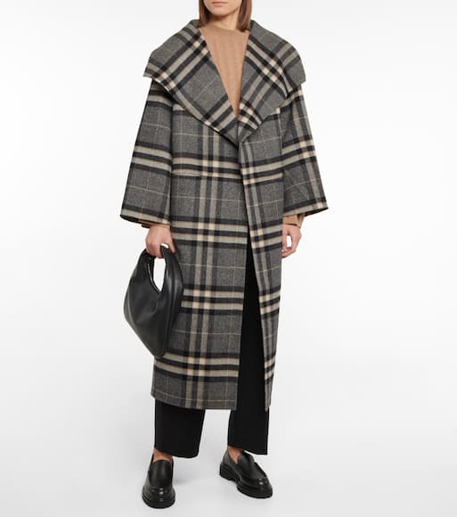 Check wool coat clearance