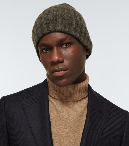 Thom Sweeney - Ribbed cashmere beanie 