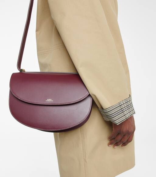 A P C Geneve Leather Shoulder Bag Mytheresa