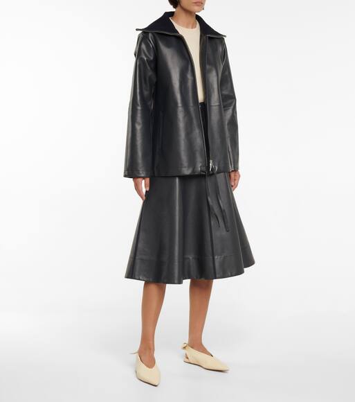 Jil sander leather coat clearance