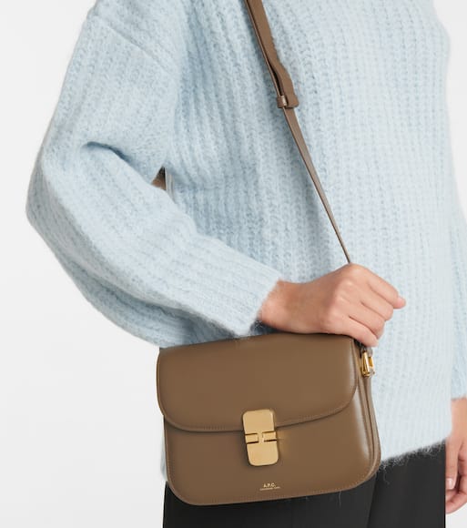 A P C Grace Small Leather Shoulder Bag Mytheresa