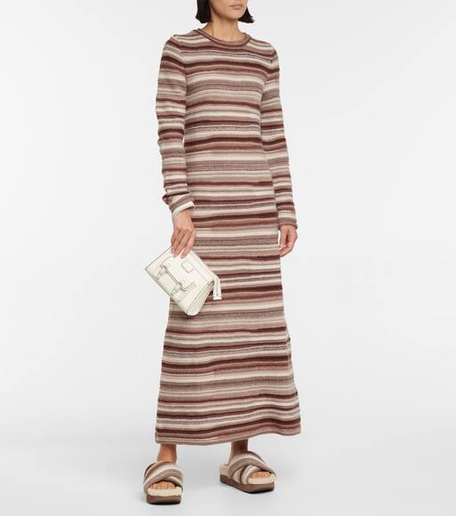 Chloe Striped Cashmere Blend Sweater Dress Mytheresa