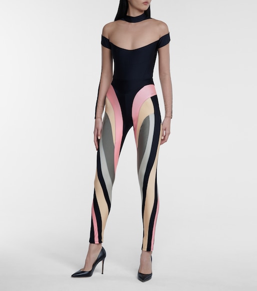 MUGLER | Women's Spiral Leggings | Leggings | Flannels