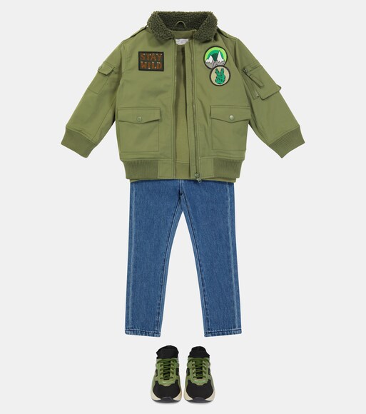 shearling lined bomber jacket