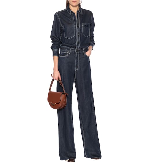 all in one denim jumpsuit