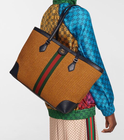 gucci raffia tote