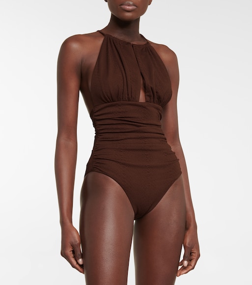 Self-tie halterneck swimsuit | Mytheresa