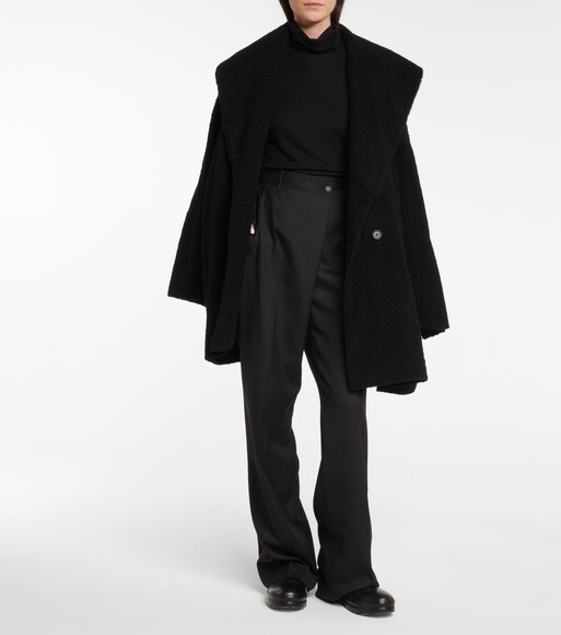 zara textured cape coat