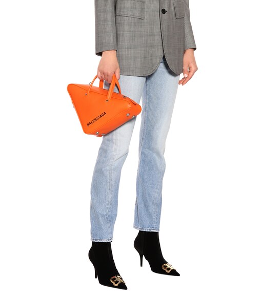 Balenciaga - Triangle Duffle leather tote - mytheresa.com