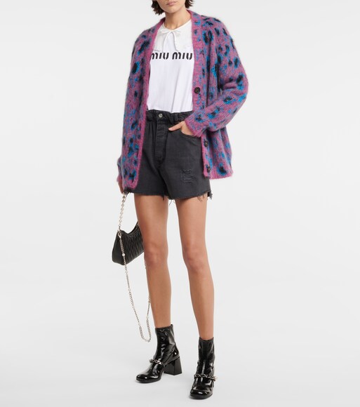 Miu Miu - Leopard-print mohair-blend 