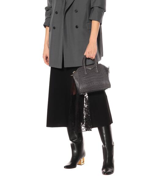 Antigona Mini Croc Effect Leather Tote