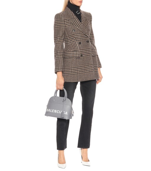 Balenciaga - Hourglass houndstooth wool blazer - mytheresa.com