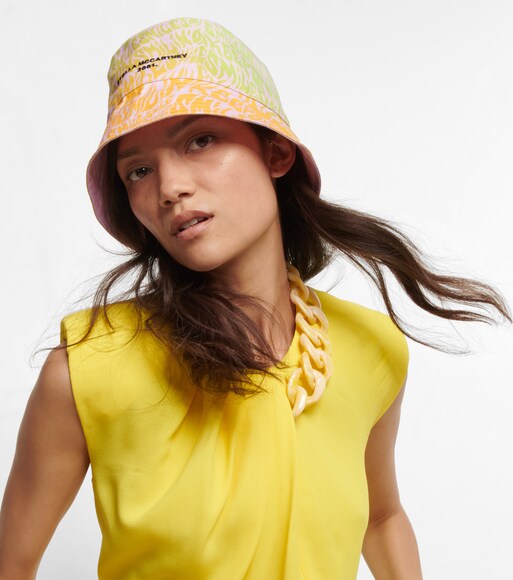Printed cotton bucket hat 