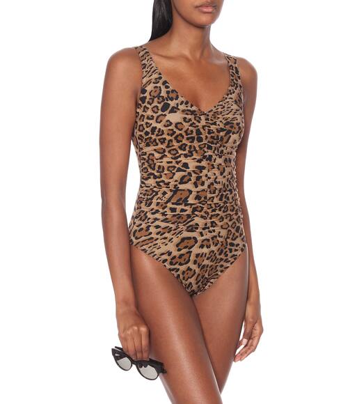 karla colletto leopard one piece