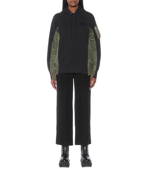 Nike x sacai cotton blend jersey hoodie | Mytheresa Nike Cotton blend hoodie | Mytheresa