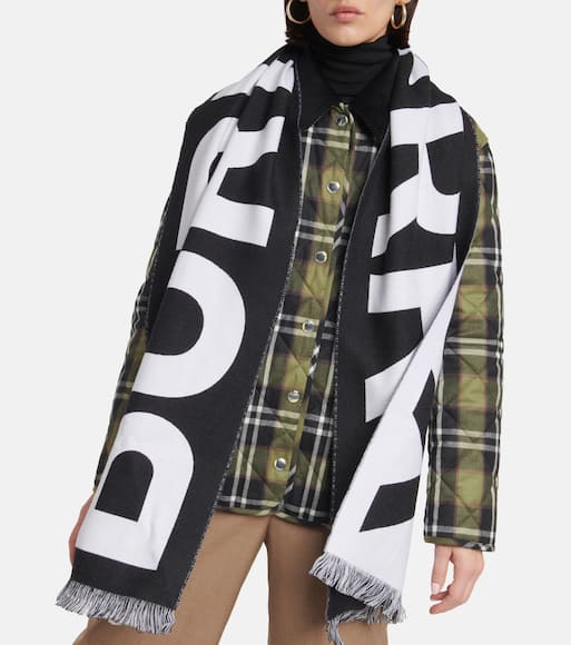 Burberry - Écharpe en laine à logo - mytheresa.com