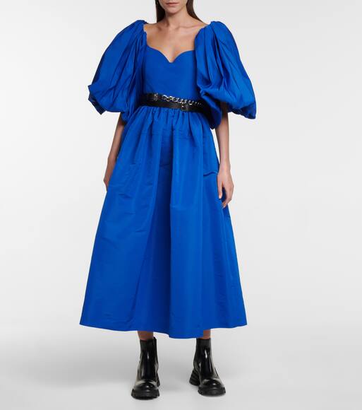 alexander mcqueen blue dress