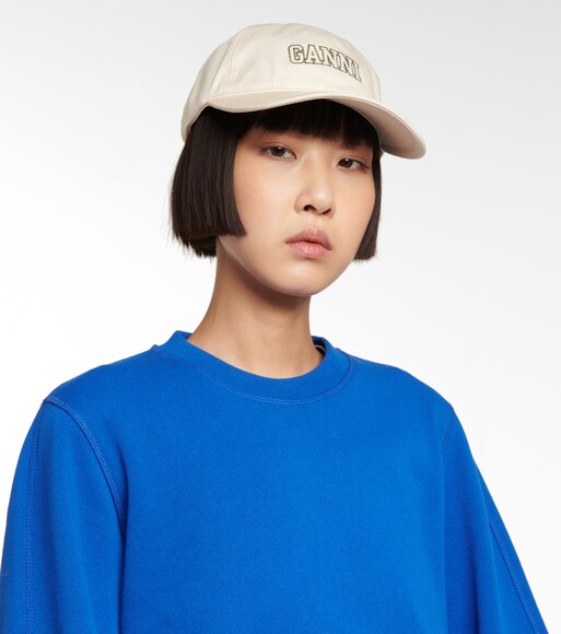 Logo embroidered cotton twill cap 