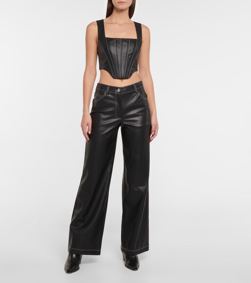 staud leather top