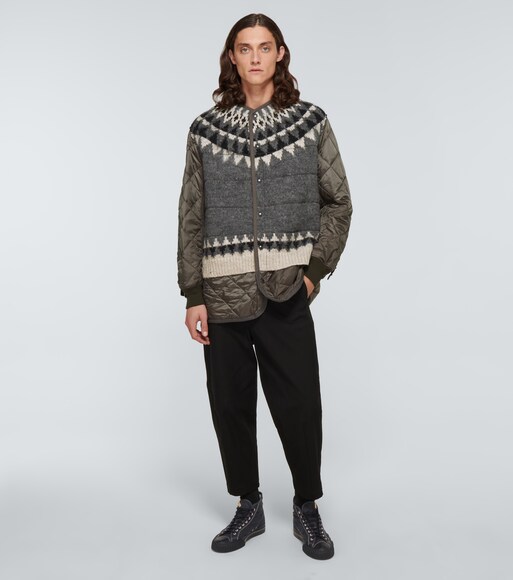 quilted sweater jacket