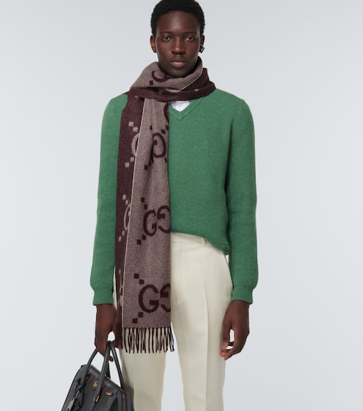 Gucci - GG jacquard cashmere scarf - mytheresa.com