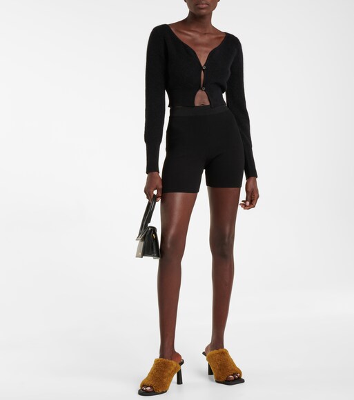 Le Short Aranciu ribbed-knit shorts 