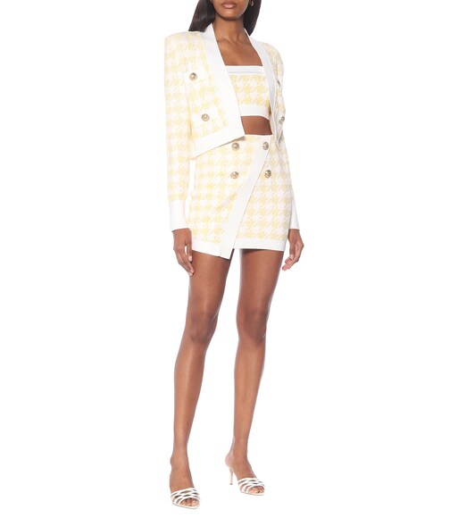 balmain cropped blazer