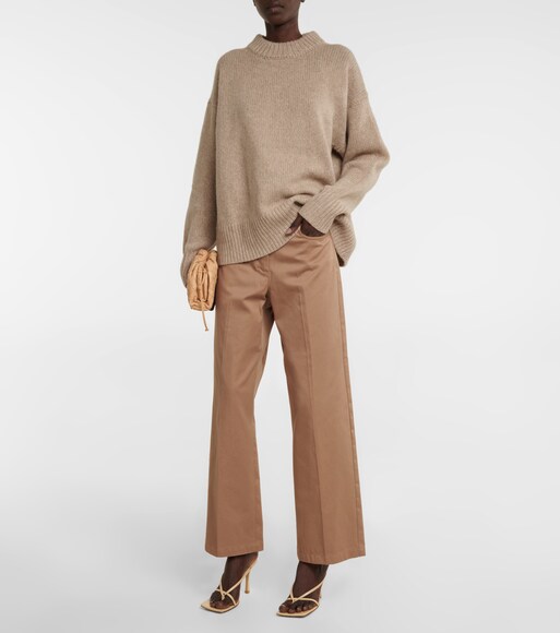 S Max Mara - Fingere high-rise cotton 