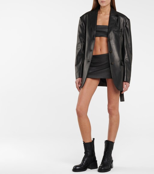 ann demeulemeester leather jacket
