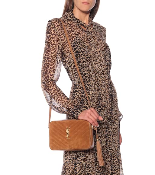 lou camera suede crossbody bag