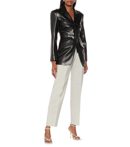 materiel tbilisi faux leather blazer mytheresa