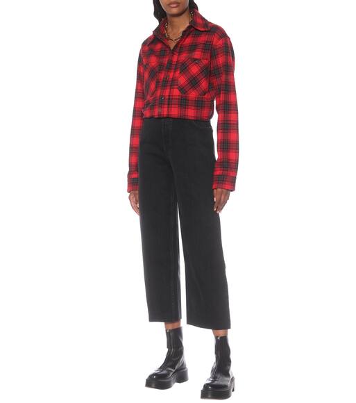 Off White Camicia A Quadri In Misto Cotone Mytheresa
