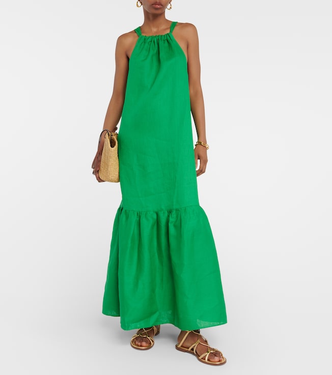 Asceno Ibiza linen maxi dress