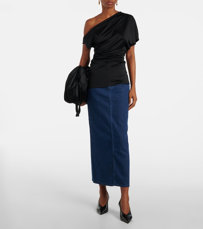TOVE Sera denim midi skirt