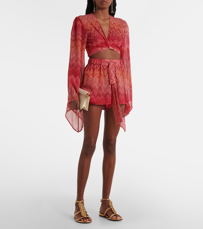 Missoni Zig Zag silk wrap top