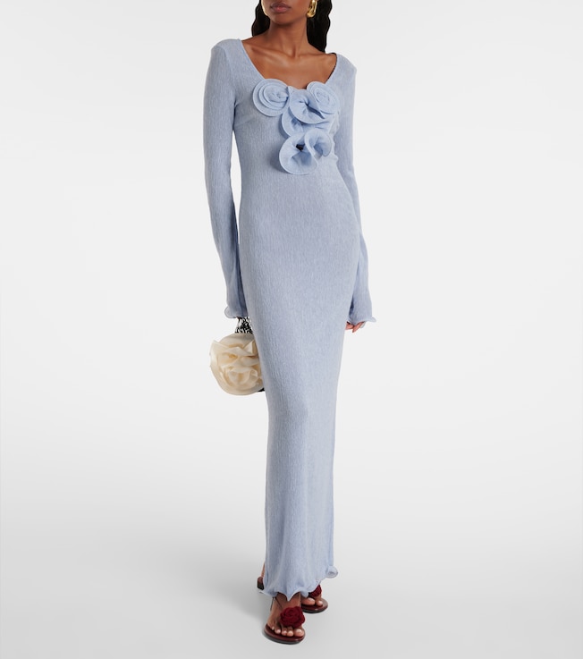 Magda Butrym Floral-appliqué maxi dress