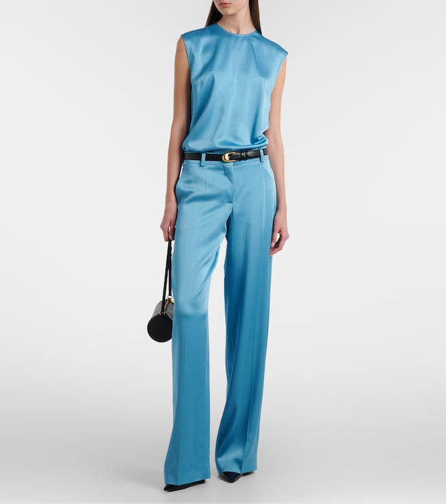 Stella McCartney Satin wide-leg pants