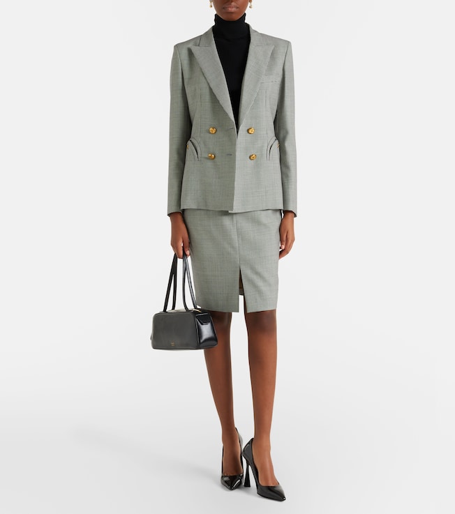 Blazé Milano Popeye virgin wool pencil skirt