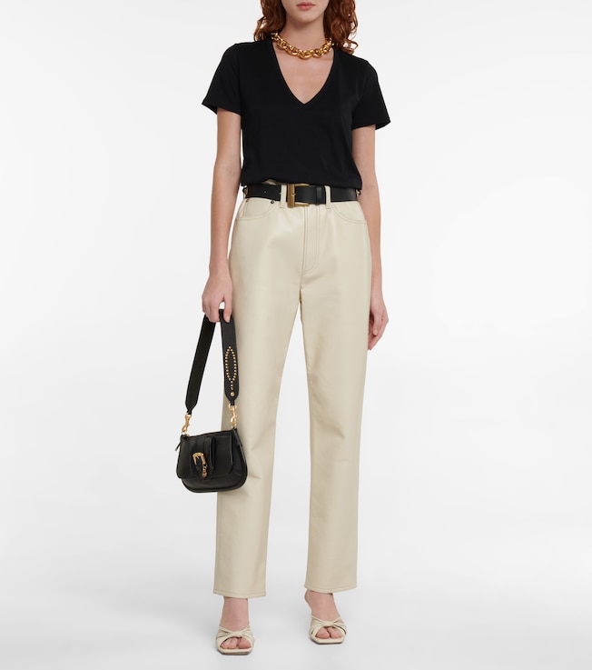 Veronica Beard Cindy V-neck cotton T-shirt