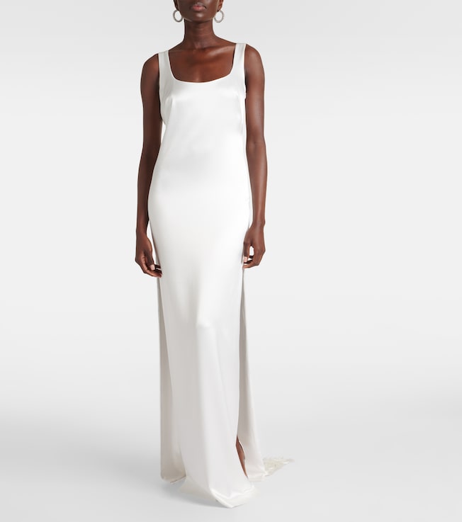 Galvan Bridal Paraiso tasseled satin gown