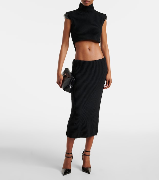 Sportmax Arabba wool and cashmere midi dress