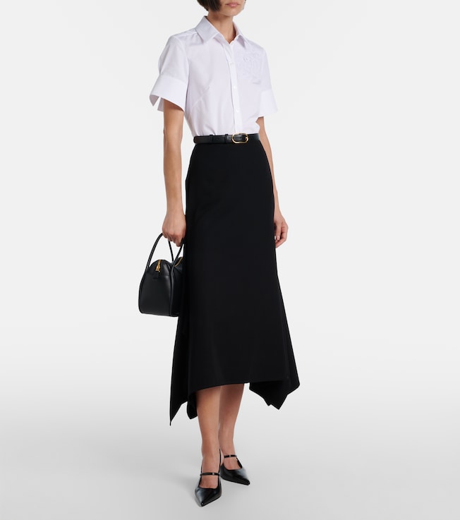 Erdem Embroidered cotton poplin shirt