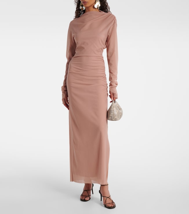 SIR. Ruby draped sheer maxi dress