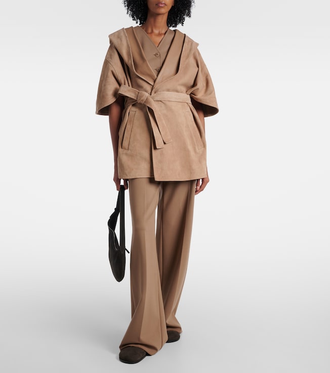 Max Mara Chiffon suede wrap jacket